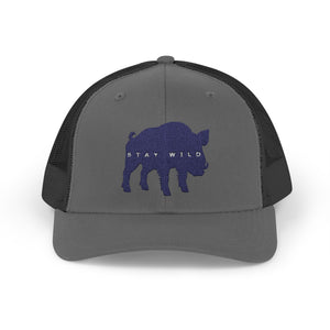 Stay Wild Hog Snapback Trucker Cap